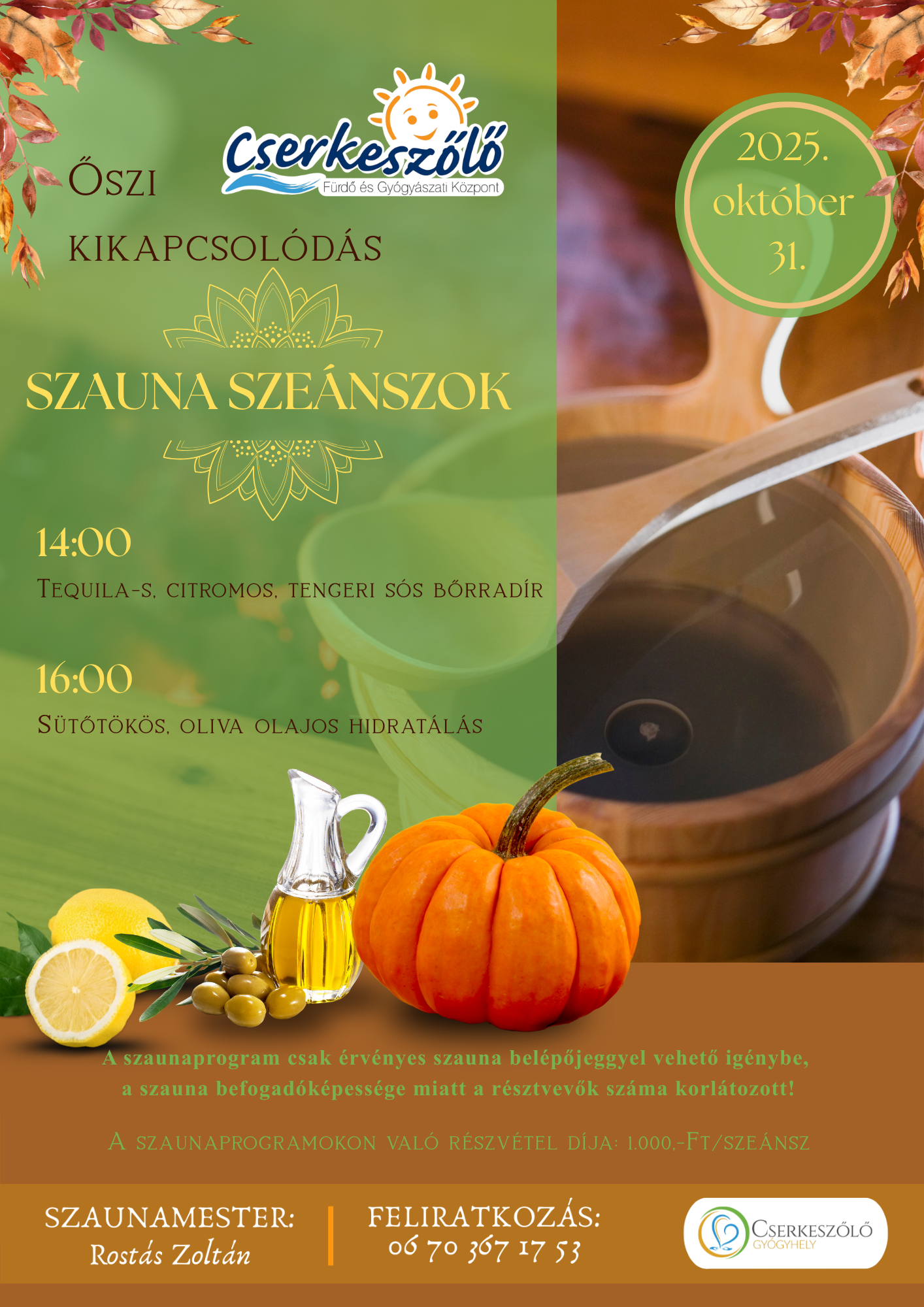 Szauna szeánszok újra