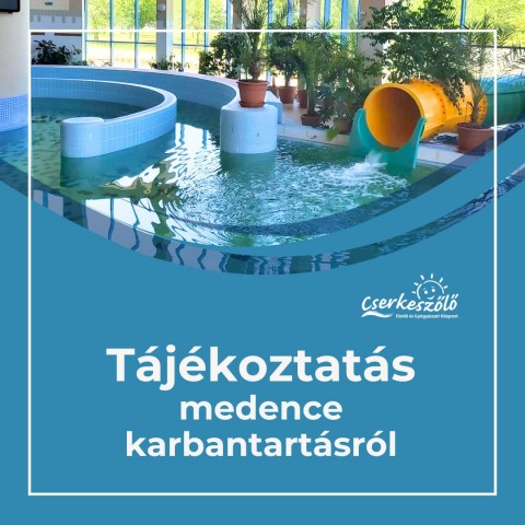 Tájékoztatás medence karbantartásról